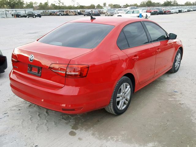 3VW1K7AJ9FM352866 - 2015 VOLKSWAGEN JETTA BASE Կարմիր լուսանկար 4