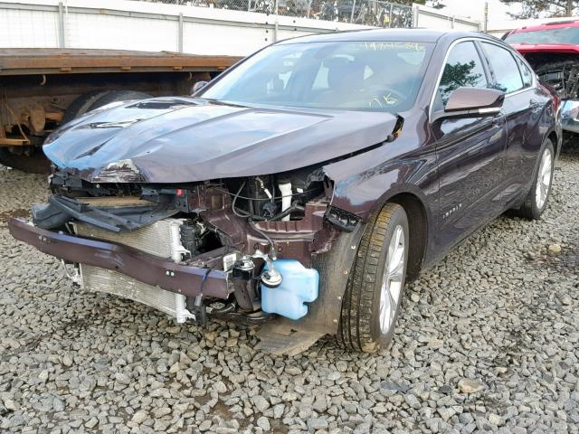 2G1115SL3F9187893 - 2015 CHEVROLET IMPALA LT PURPLE photo 2