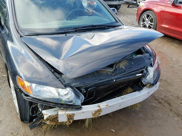 1HGFA16517L018811 - 2007 HONDA CIVIC LX BLACK photo 9