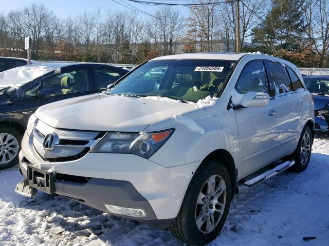 2HNYD28477H535577 - 2007 ACURA MDX TECHNO WHITE photo 2