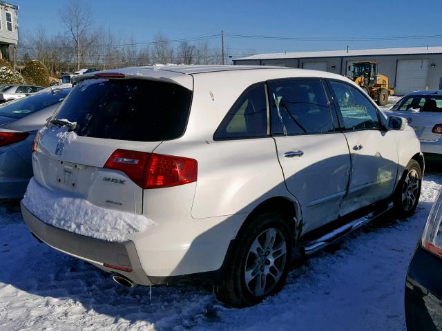 2HNYD28477H535577 - 2007 ACURA MDX TECHNO WHITE photo 4