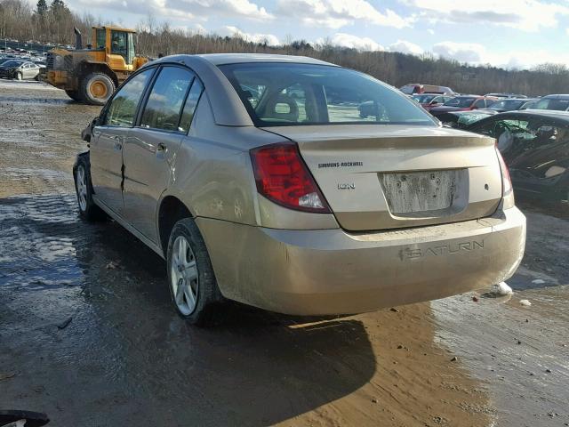 1G8AZ55F17Z170436 - 2007 SATURN ION LEVEL GOLD photo 3