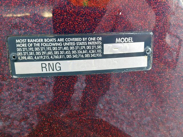 RNG7T261H405 - 2005 LAND ROVER MARINE/TRL RED photo 10