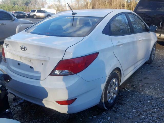 KMHCT4AE8GU072259 - 2016 HYUNDAI ACCENT SE WHITE photo 4