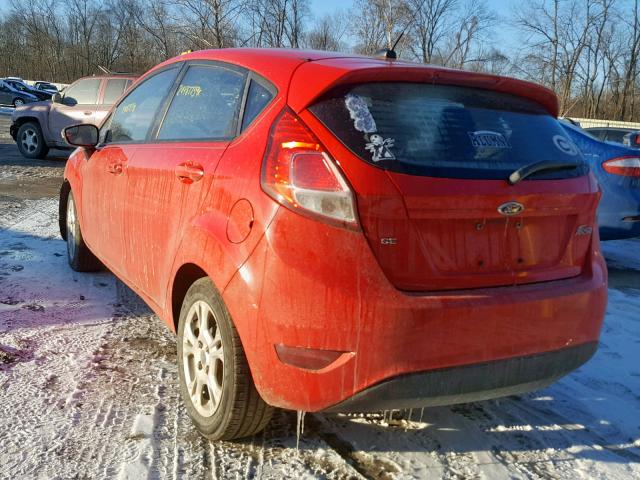 3FADP4EJ0EM241444 - 2014 FORD FIESTA SE RED photo 3