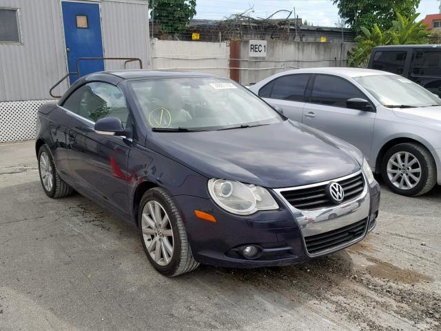 WVWFA71F27V030925 - 2007 VOLKSWAGEN EOS 2.0T L BLUE photo 1