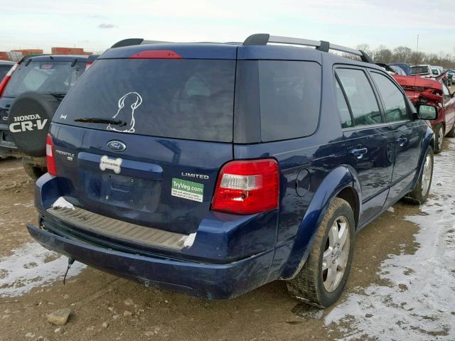 1FMDK06145GA78769 - 2005 FORD FREESTYLE BLUE photo 4