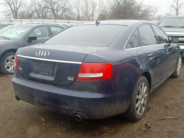 WAUDH74F17N010614 - 2007 AUDI A6 3.2 QUA BLUE photo 4