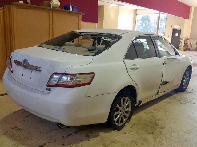 4T1BB3EK5BU137621 - 2011 TOYOTA CAMRY HYBR WHITE photo 4