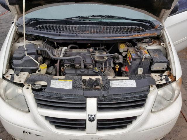 2D4GP44L75R544162 - 2005 DODGE GRAND CARA WHITE photo 7