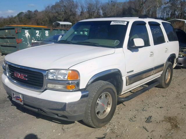 1GKEC13V62R205545 - 2002 GMC YUKON WHITE photo 2