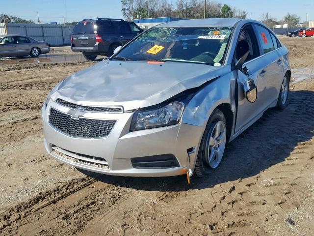 1G1PC5SB9D7200527 - 2013 CHEVROLET CRUZE LT SILVER photo 2