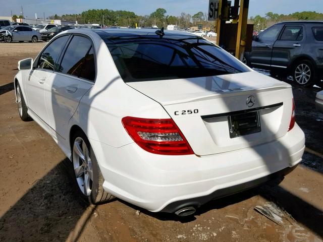 WDDGF4HB1EA965807 - 2014 MERCEDES-BENZ C 250 WHITE photo 3