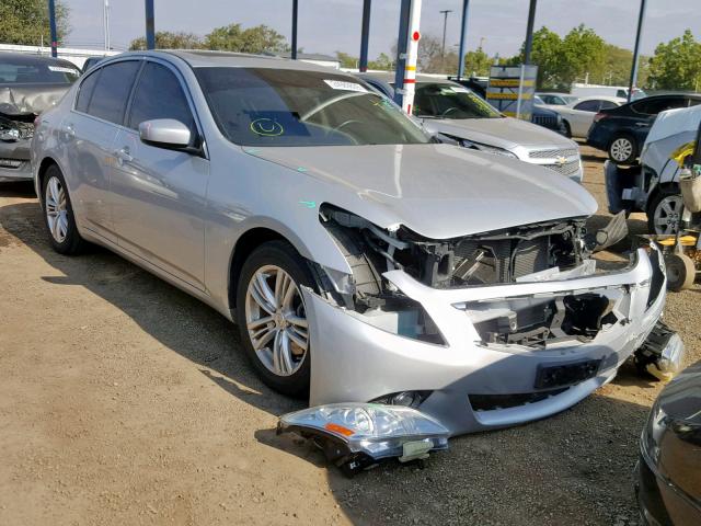 JN1CV6AP4DM726555 - 2013 INFINITI G37 BASE SILVER photo 1