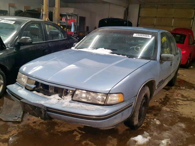 2G1WL54T7M9221277 - 1991 CHEVROLET LUMINA BLUE photo 2