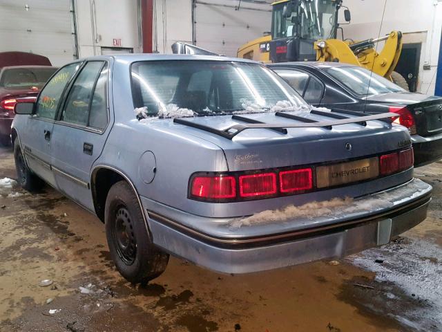 2G1WL54T7M9221277 - 1991 CHEVROLET LUMINA BLUE photo 3