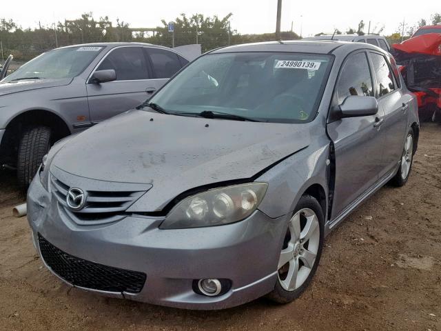 JM1BK343041141871 - 2004 MAZDA 3 HATCHBAC GRAY photo 2