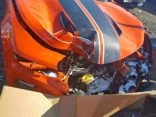 1G1FG1R72J0188204 - 2018 CHEVROLET CAMARO SS ORANGE photo 9