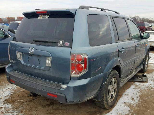 5FNYF28646B029324 - 2006 HONDA PILOT EX BLUE photo 4