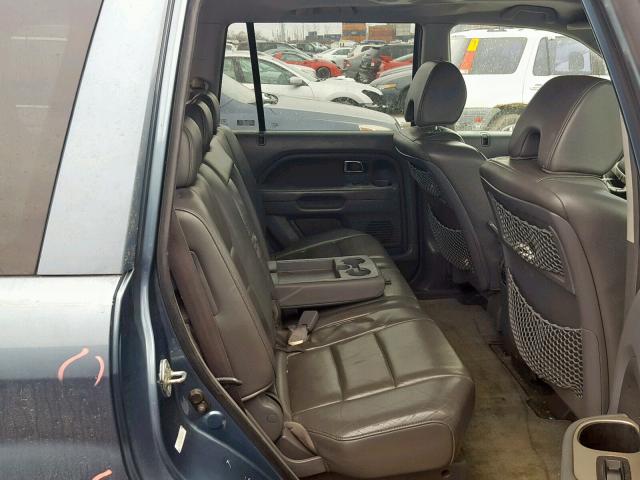 5FNYF28646B029324 - 2006 HONDA PILOT EX BLUE photo 6