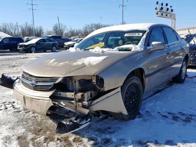 2G1WF52E749315395 - 2004 CHEVROLET IMPALA GOLD photo 2