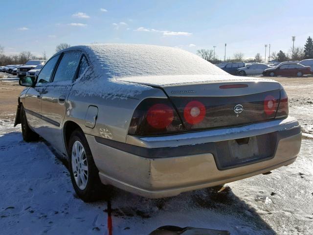 2G1WF52E749315395 - 2004 CHEVROLET IMPALA GOLD photo 3