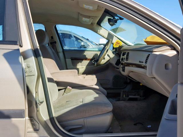 2G1WF52E749315395 - 2004 CHEVROLET IMPALA GOLD photo 5