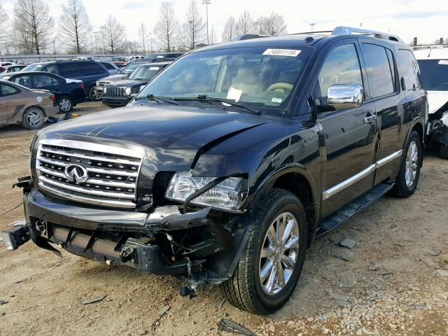 5N3AA08C98N900350 - 2008 INFINITI QX56 BLACK photo 2