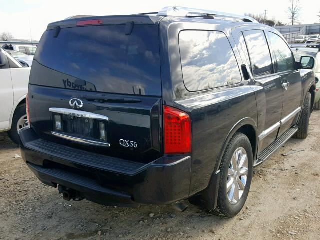 5N3AA08C98N900350 - 2008 INFINITI QX56 BLACK photo 4