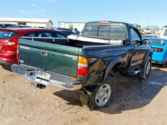 5TEPM62N04Z312419 - 2004 TOYOTA TACOMA GREEN photo 4