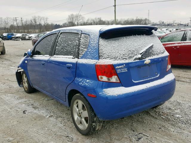 KL1TD66678B015313 - 2008 CHEVROLET AVEO BASE ლურჯი ფოტო 3