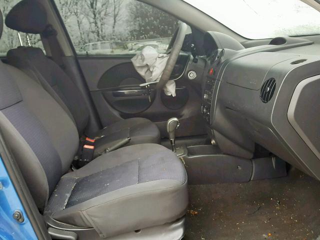KL1TD66678B015313 - 2008 CHEVROLET AVEO BASE ლურჯი ფოტო 5