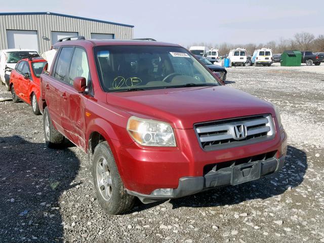 5FNYF18716B022852 - 2006 HONDA PILOT EX RED photo 1