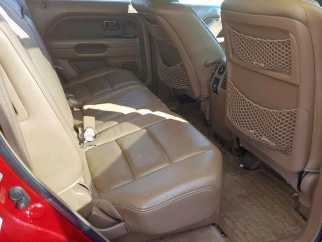 5FNYF18716B022852 - 2006 HONDA PILOT EX RED photo 6