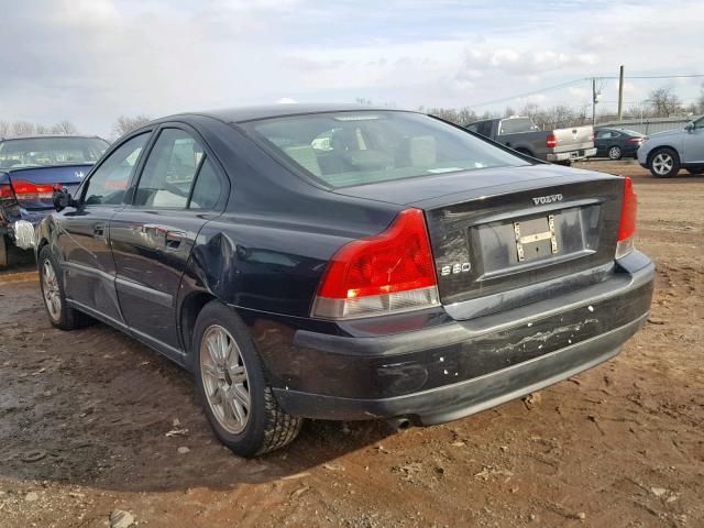 YV1RS64A442336732 - 2004 VOLVO S60 BLACK photo 3