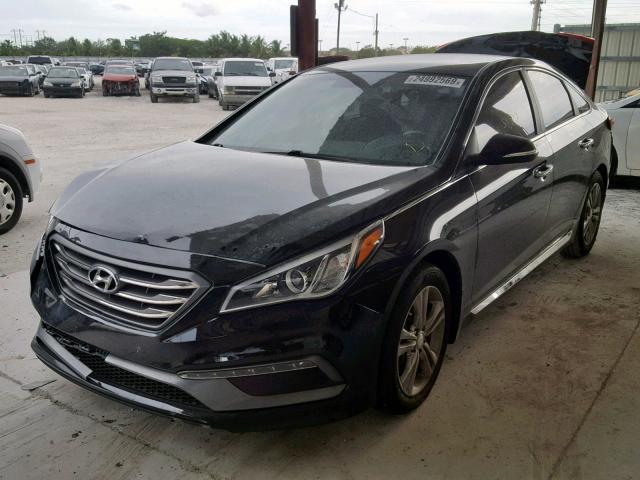 5NPE34AF0FH080001 - 2015 HYUNDAI SONATA SPO BLACK photo 2