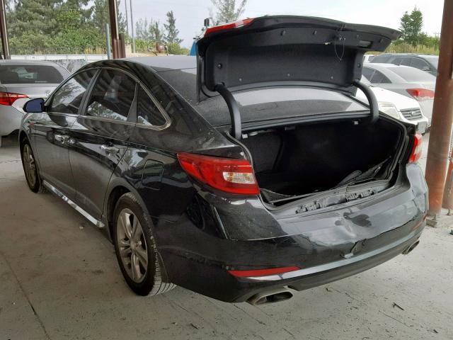 5NPE34AF0FH080001 - 2015 HYUNDAI SONATA SPO BLACK photo 3