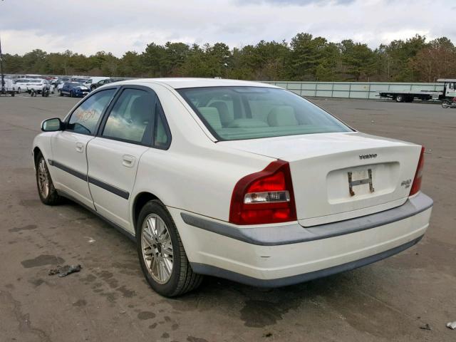 YV1TS92D021251359 - 2002 VOLVO S80 WHITE photo 3