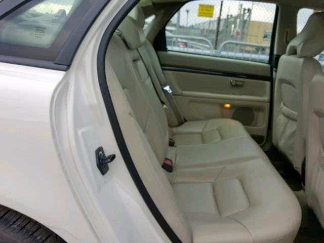 YV1TS92D021251359 - 2002 VOLVO S80 WHITE photo 6