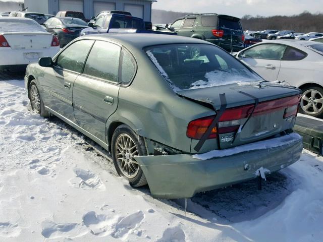 4S3BE625347209980 - 2004 SUBARU LEGACY L S GREEN photo 3