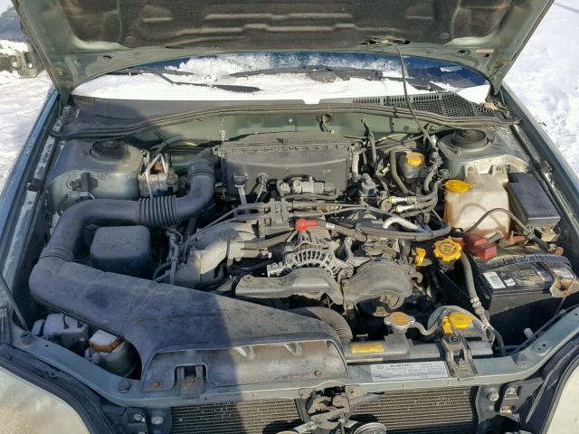 4S3BE625347209980 - 2004 SUBARU LEGACY L S GREEN photo 7