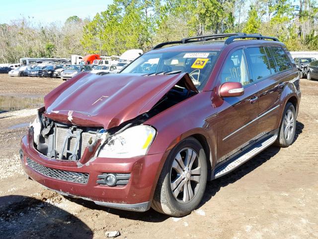 4JGBF71E38A330274 - 2008 MERCEDES-BENZ GL 450 4MA MAROON photo 2