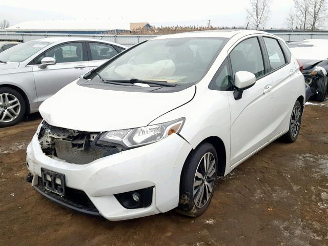 3HGGK5H80FM740302 - 2015 HONDA FIT EX WHITE photo 2