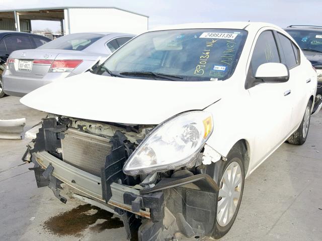 3N1CN7APXDL875682 - 2013 NISSAN VERSA S WHITE photo 2