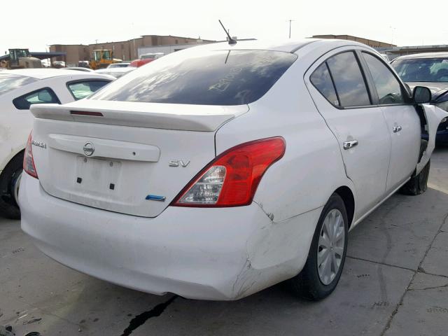 3N1CN7APXDL875682 - 2013 NISSAN VERSA S WHITE photo 4