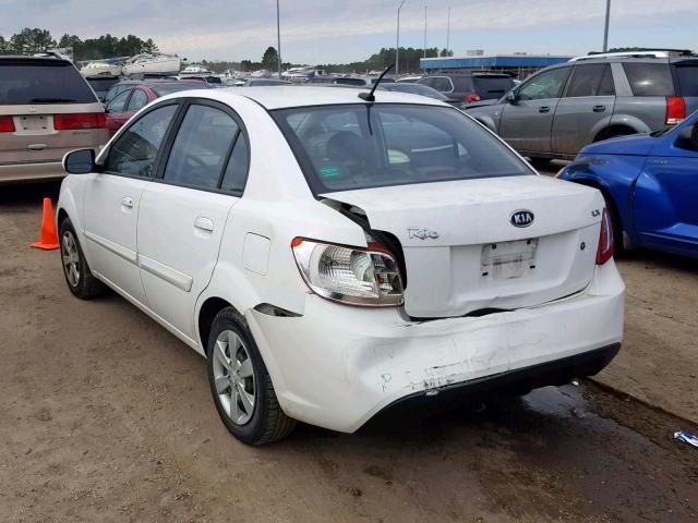 KNADH4A32B6929291 - 2011 KIA RIO BASE WHITE photo 3