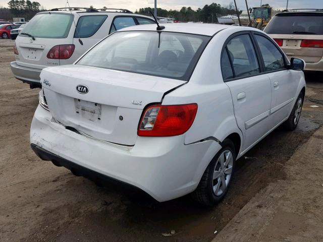 KNADH4A32B6929291 - 2011 KIA RIO BASE WHITE photo 4