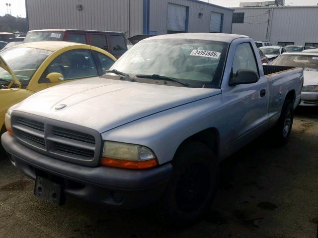 1D7FL16X53S143150 - 2003 DODGE DAKOTA SXT SILVER photo 2