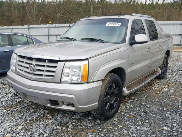 3GYEK62N24G276798 - 2004 CADILLAC ESCALADE E SILVER photo 2