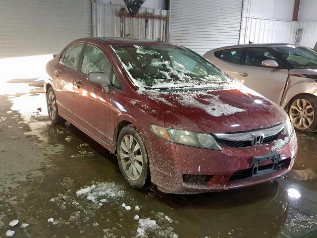 2HGFA16939H335945 - 2009 HONDA CIVIC EXL RED photo 1